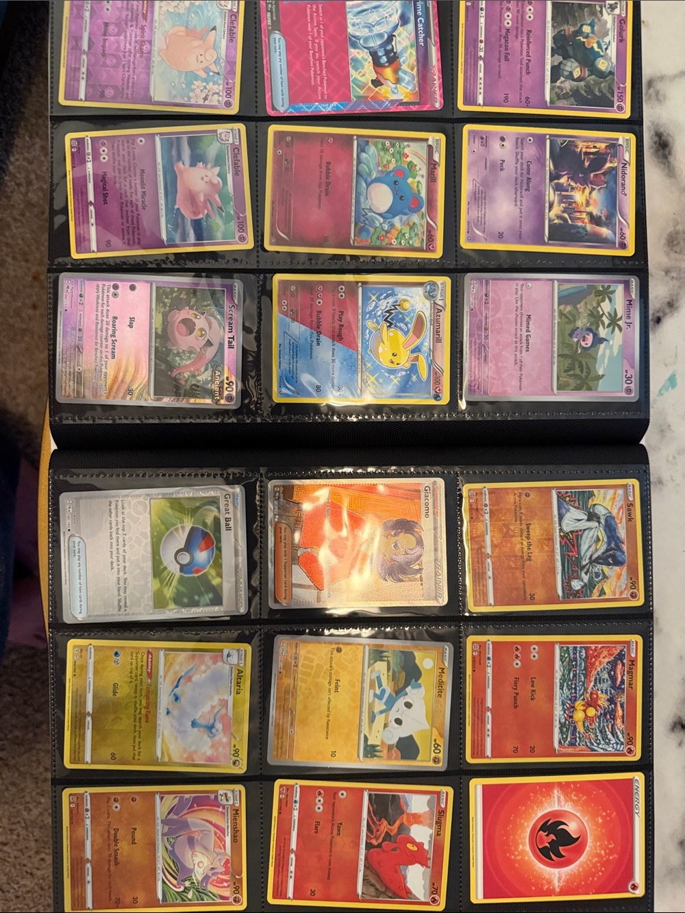 Pokemon Card Binder full of Cards